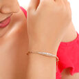 14 KT Yellow Gold Classy Beaded Bangle,,hi-res image number null