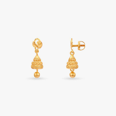 Little Melody Gold Jhumka Earrings for Kids