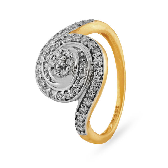 Fancy Traditional Gold and Diamond Finger Ring,,hi-res image number null