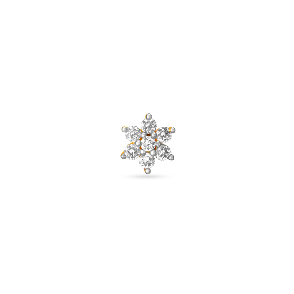 Tanishq 22 carat gold nose pin clearance