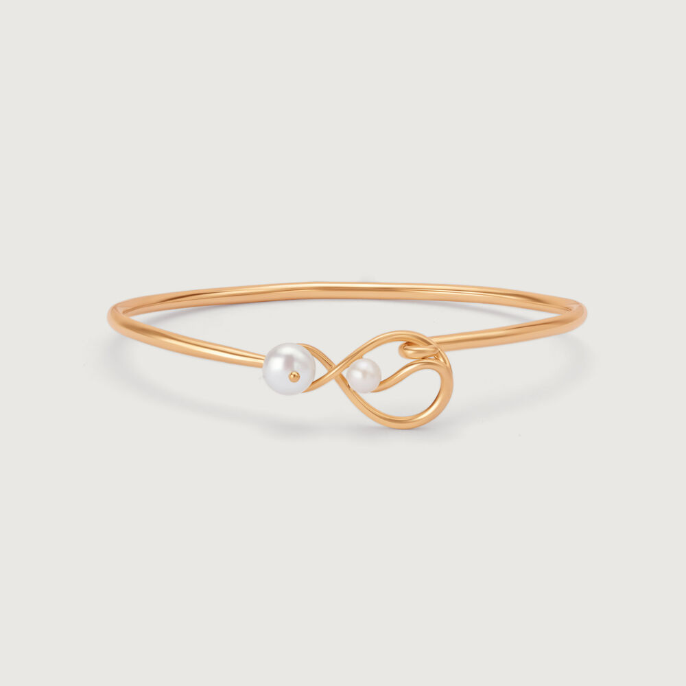 Pearl Orbit Opulence 14KT Bangle