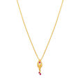 Modern Fancy Gold Pendant with Chain,,hi-res image number null
