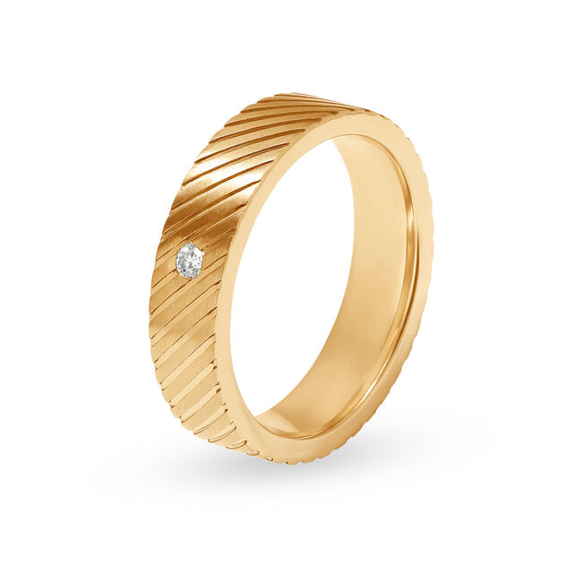 Simplistic 18 Karat White Gold And Diamond Finger Ring,,hi-res image number null