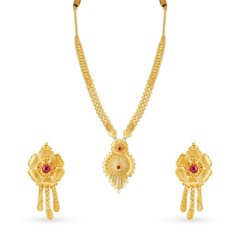 Beguiling Gold Lightweight Haram Necklace