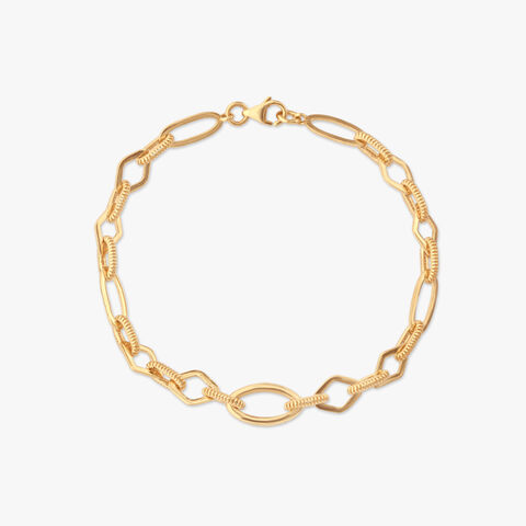 Geometric Link Gold Bracelet