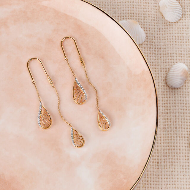Stylish Diamond Hoop Earrings,,hi-res image number null