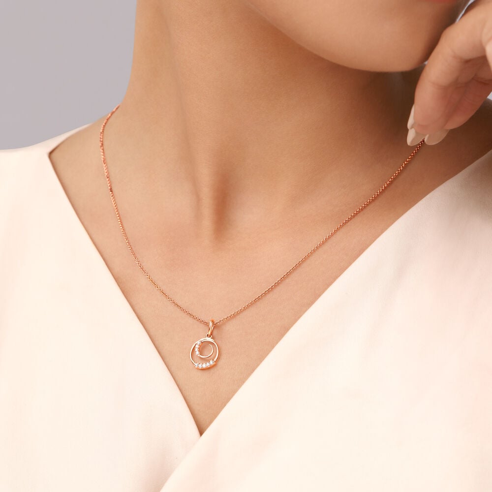 Diamond pendant rose outlet gold