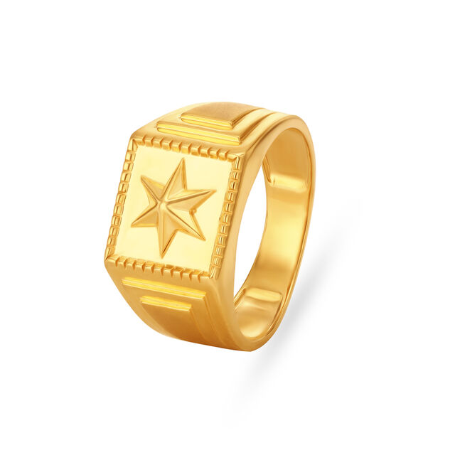 Model Star Gold Finger Ring For Men,,hi-res image number null