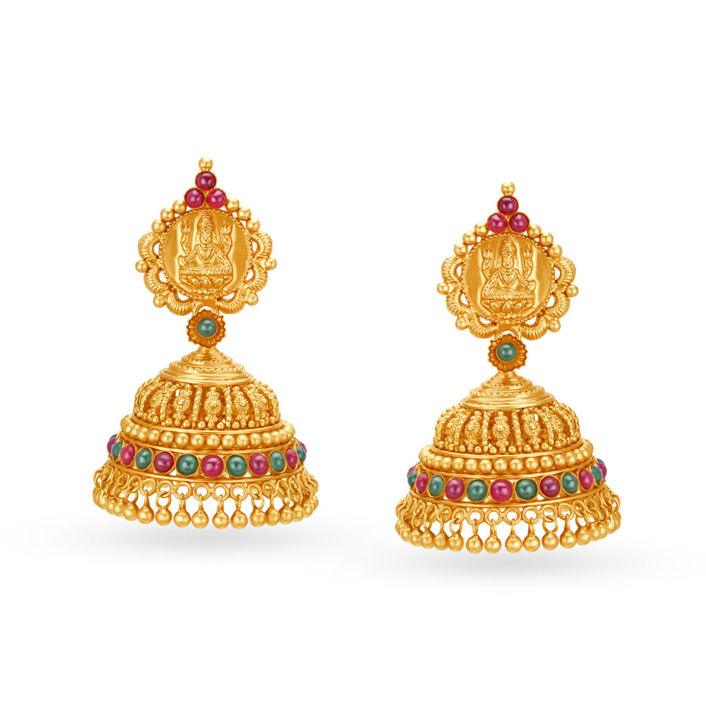 Sparkling Drop Earrings with English Polki