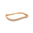Radiant Wave Diamond Bangle in White and Rose Gold,,hi-res image number null