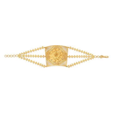 Gorgeous Floral Gold Half Mantasha