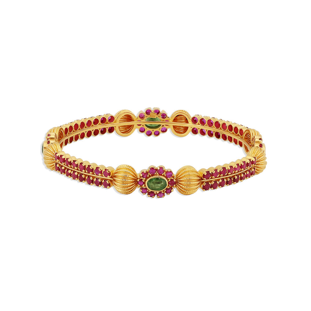 Tanishq gold ruby bangles on sale