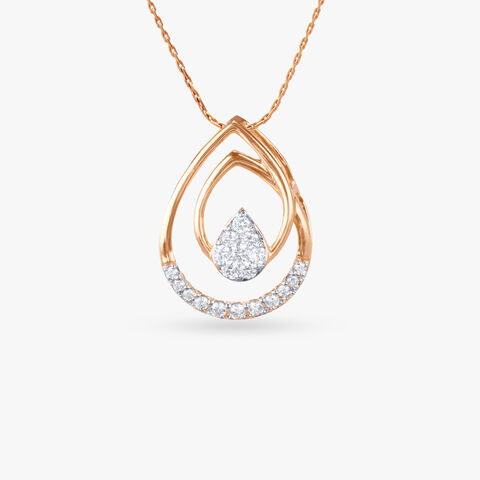 Twilight Teardrop Diamond Pendant and Earrings Set