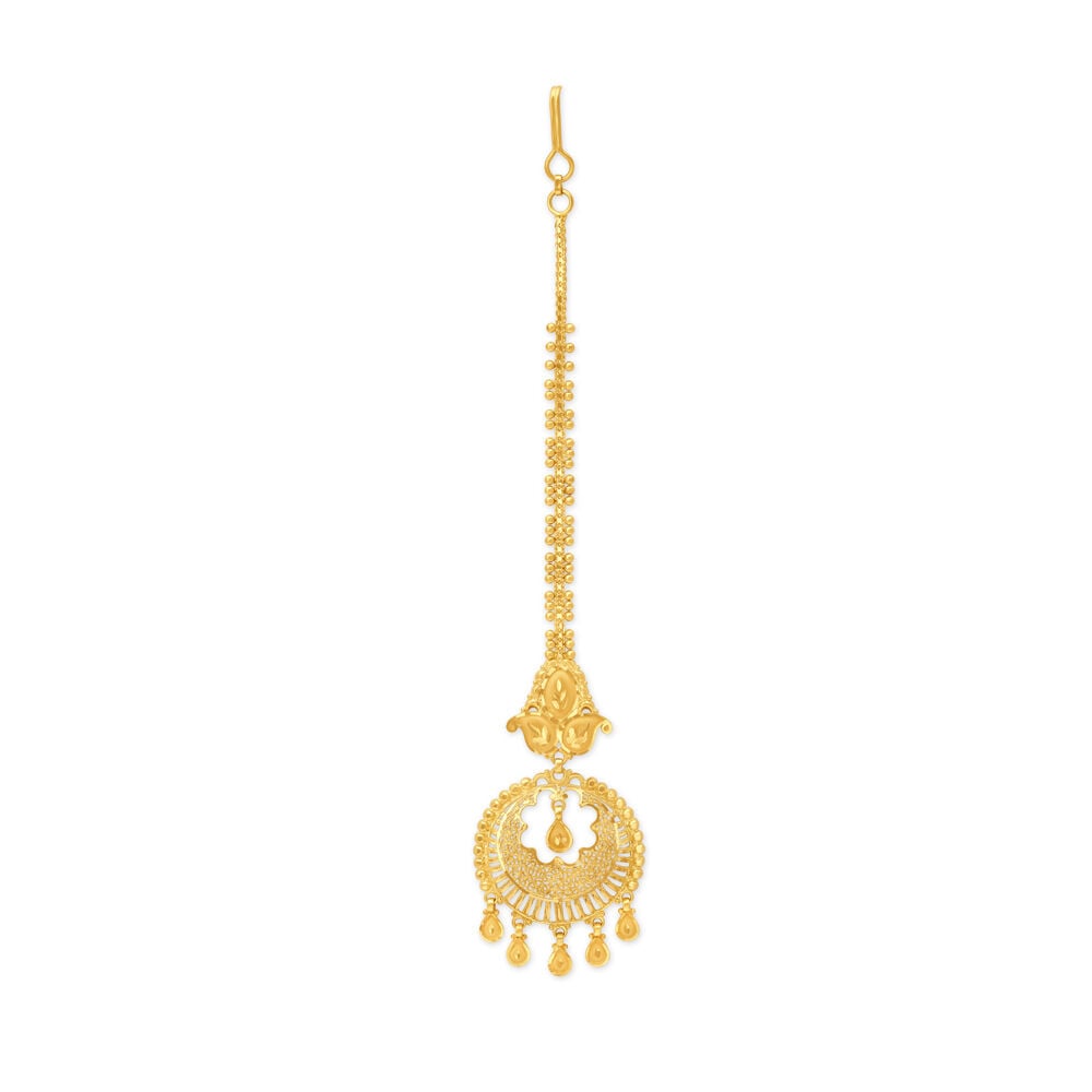 Spellbinding Grand Gold Maang Tikka