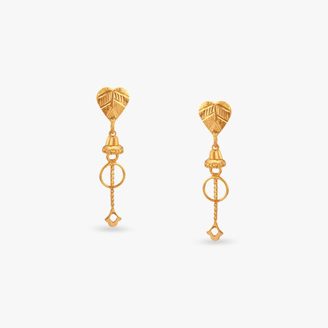 Ethereal Elegance Gold Drop Earrings