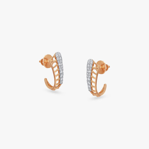 Bold Gleam Diamond Hoop Earrings