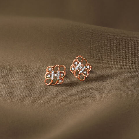 Timeless Twists Diamond Stud Earrings