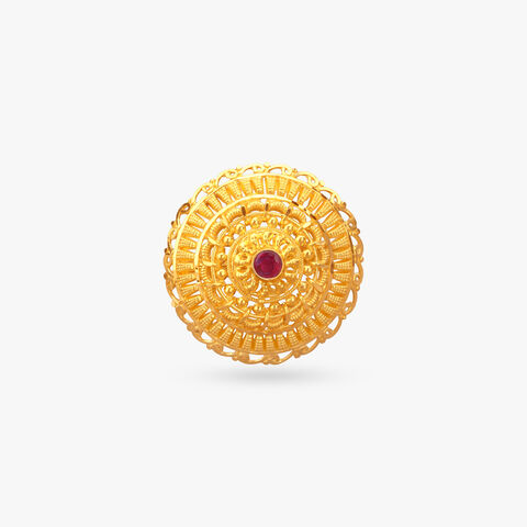 Temple Crown Gold Ring