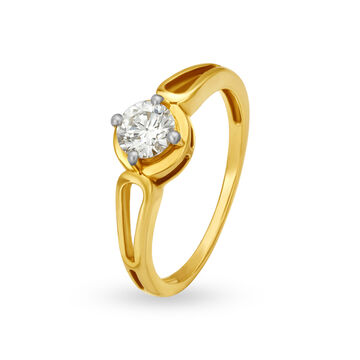 Graceful Gold and Diamond Ring