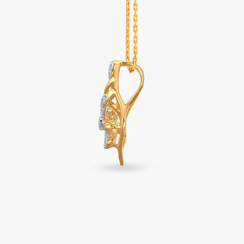 Whirling Spark Diamond Pendant