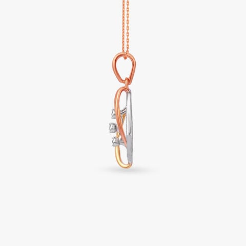 Angular Poise Diamond Pendant