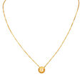 Letter Q Gold Pendant with Chain For Kids,,hi-res image number null