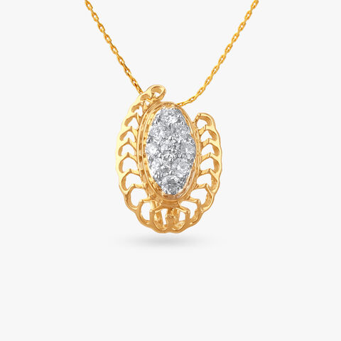 Vintage Crest Diamond Pendant
