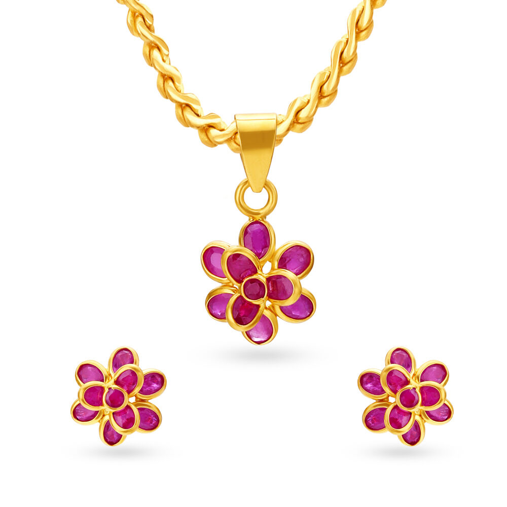 Tanishq cheap earrings ruby