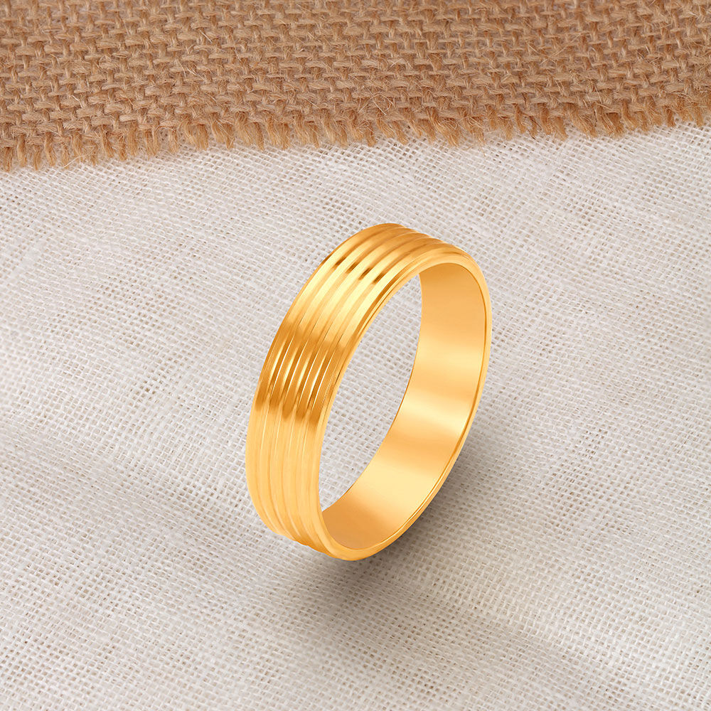 14k Yellow Gold 8.3mm Mosaic Pattern Band Ring - AU1952 | JTV.com