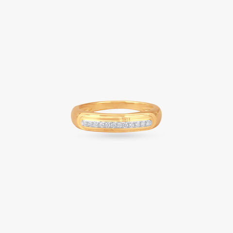 Sleek Groove Diamond Ring alternate view 1