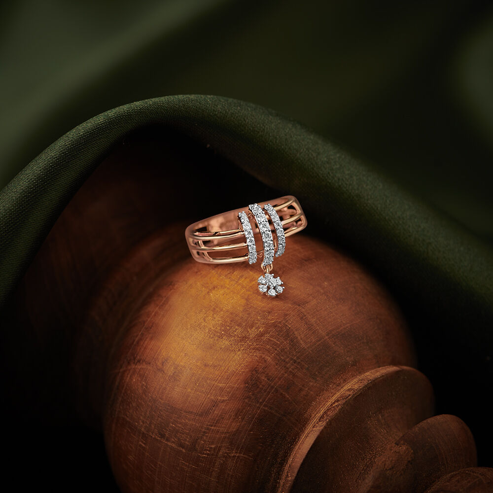 Diamond dangle ring hotsell