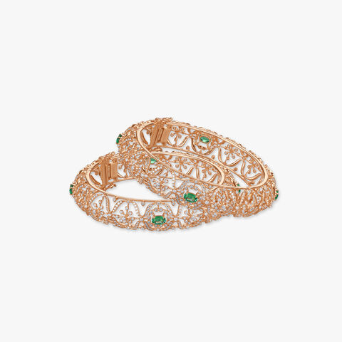 Regal Filigree Diamond Bangles
