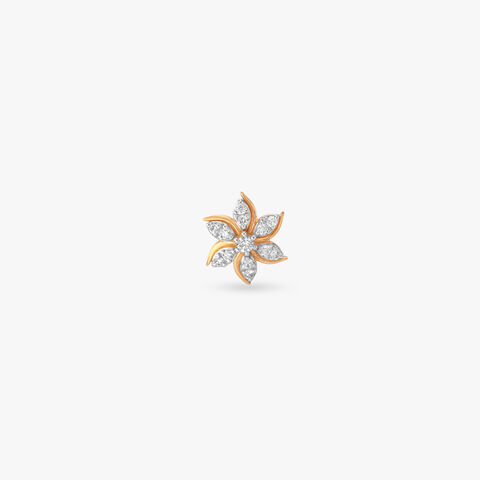 Pinwheel Bloom Diamond Nose Pin