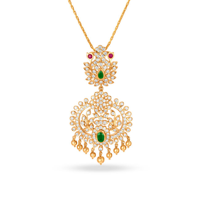 Duo Diamond and Gold Pendant,,hi-res image number null