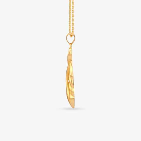 Gilded Quill Gold Pendant
