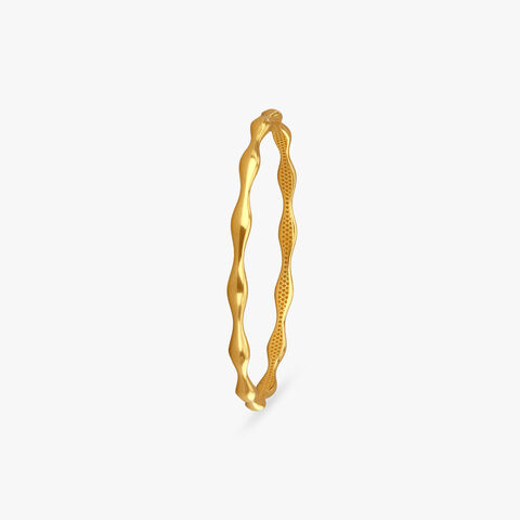 Ripple Edge Gold Bangle
