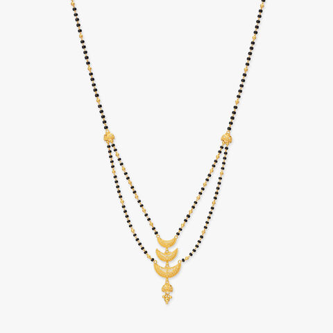Crescent Cascade Gold Mangalsutra
