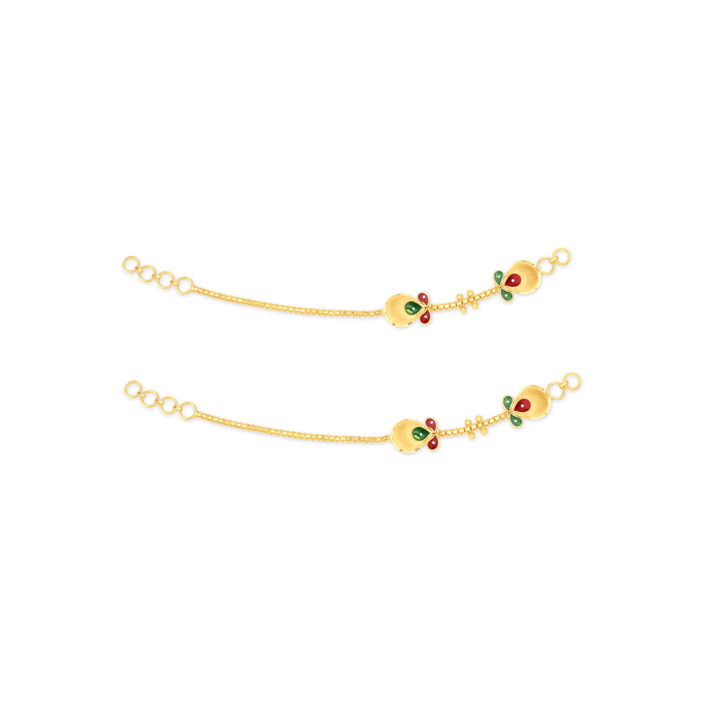 Tanishq gold ear sale chain designs with price