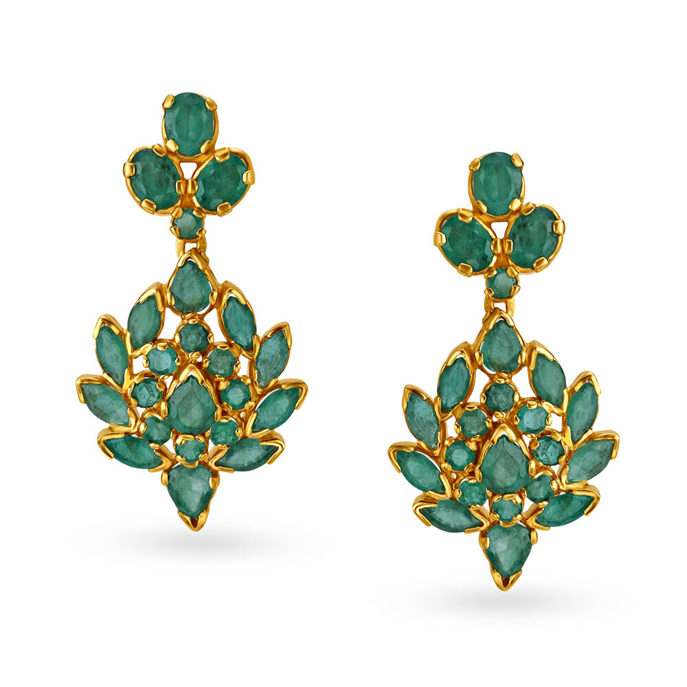 Tanishq emerald earrings outlet