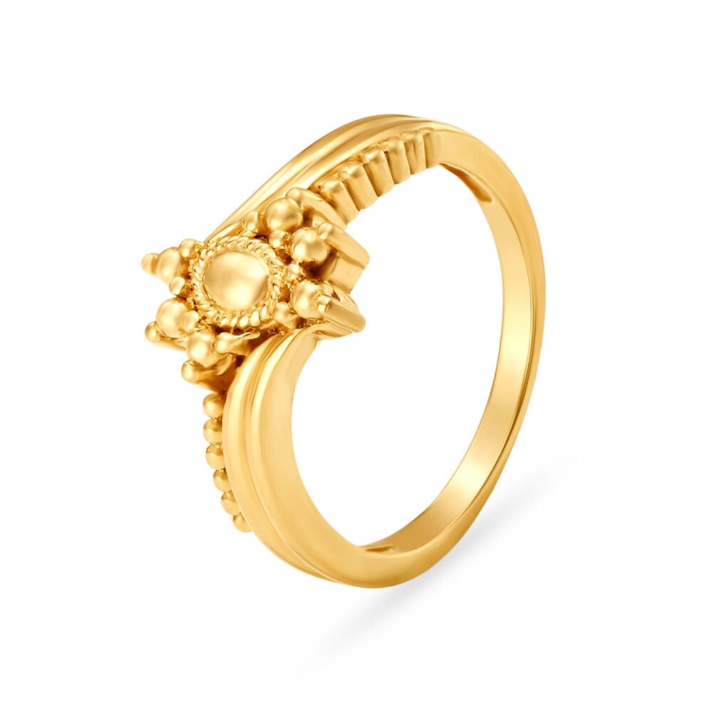 Stunning Floral Gold Ring for the North Indian Bride