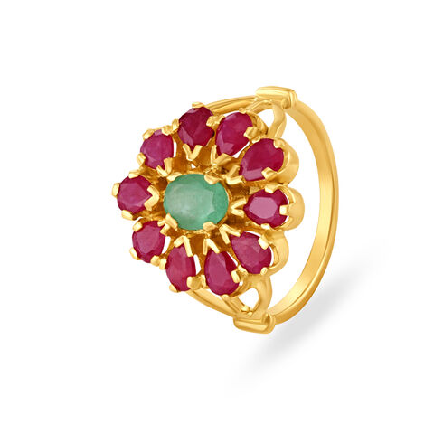 Magnificent Emerald and Ruby Finger Ring