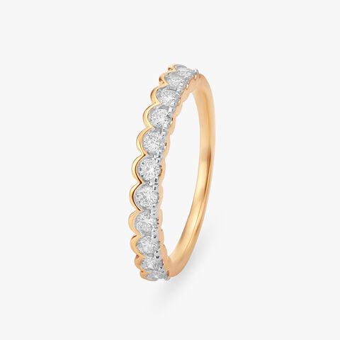 Glimmering Crescents Ring