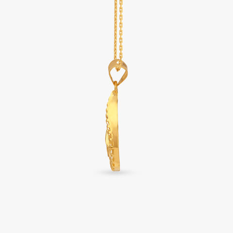 Sunlit Bloom Gold Pendant