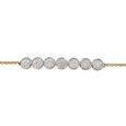 14 KT Yellow Gold Moon Diamond Bracelet,,hi-res image number null