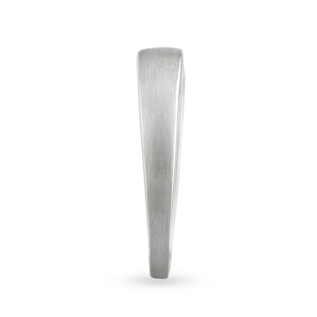 Sleek Geometric Platinum and Diamond Ring,,hi-res image number null