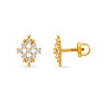 Stylish Gold Stud Earrings for Kids,,hi-res image number null