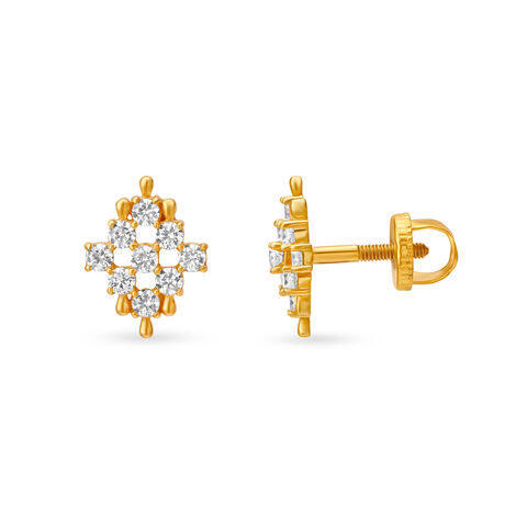 Stylish Gold Stud Earrings for Kids
