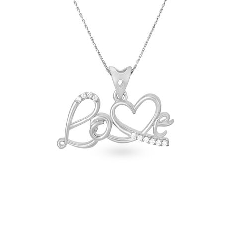 Scripted Love Silver Pendant