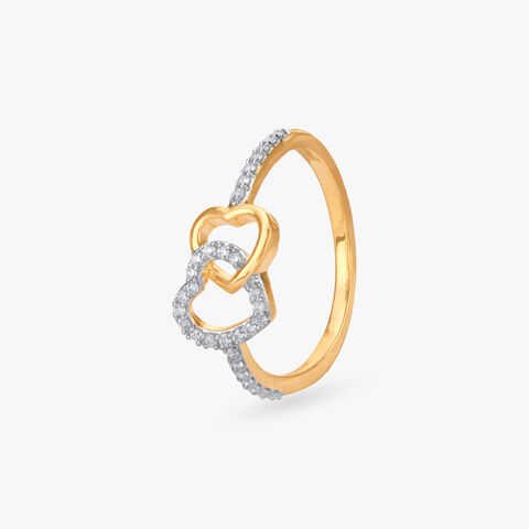 Charming Duo Diamond Finger Ring