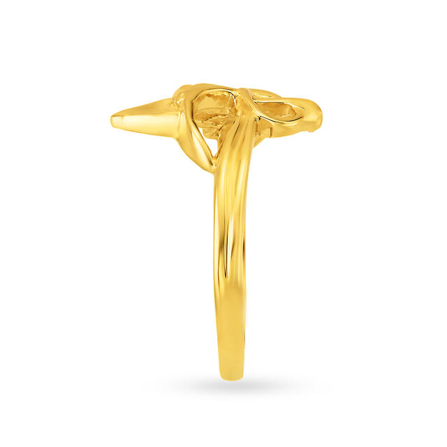 Magnificent Yellow Gold Floral Finger Ring,,hi-res image number null